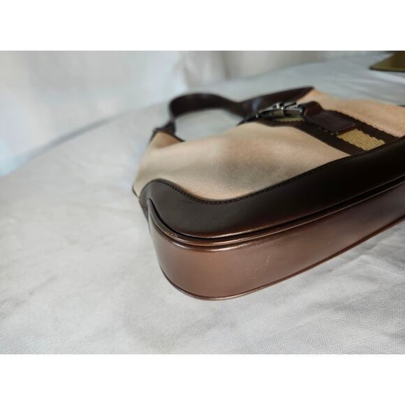 Gucci Jackie Shoulder Bag in Beige with Brown Vintage Small Adjustable Strap - Picture 8 of 16